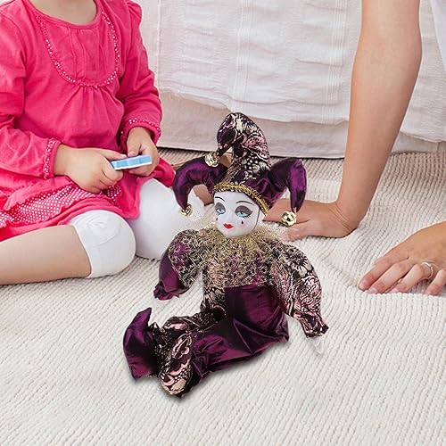 Vista 7 de SM SunniMix Figuras de muñeca de arlequín de la muñeca de la porcelana de los 11.8 in delicadas para el regalo