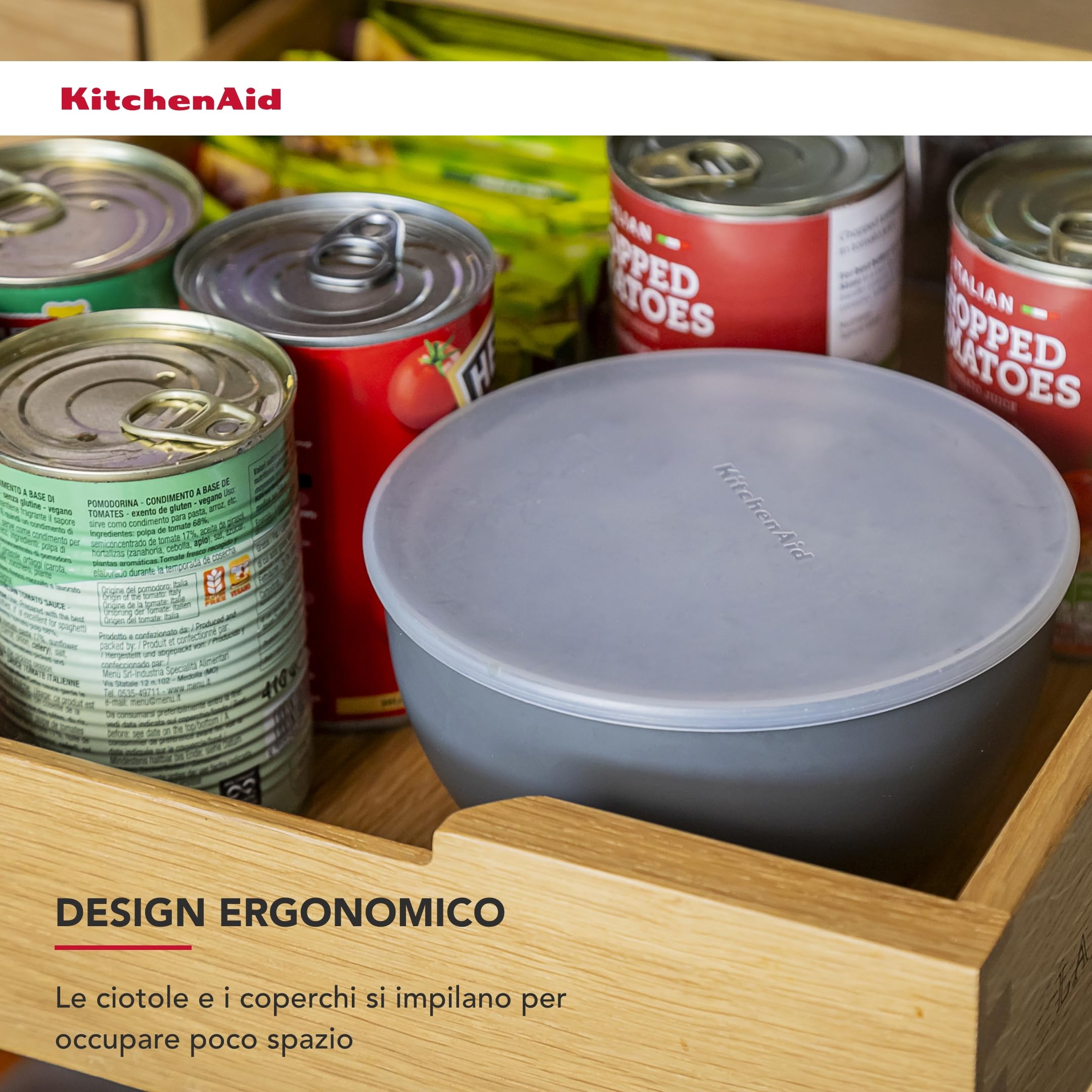 KC BLUE KitchenCraft Set di 4 Ciotole in Ceramica per Cereali, Gelati e