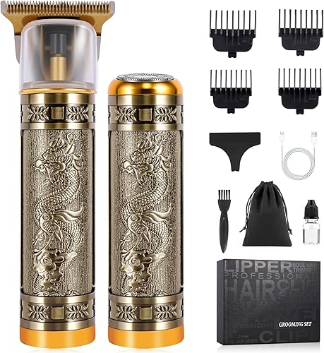 Juego de cortapelos para hombre, recortadoras de patillas en forma de T, afeitadoras eléctricas, cortadoras de pelo inalámbricas y juegos de