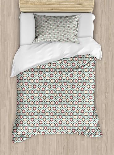 Lunarable Mid Century Modern Duvet Cover Set, Round Shapes Simplicity on Neutral Background, Decorative 2 Piece Bedding Set with 1 Pillow Sham, Twin Lunarable Mid Century Modern Duvet Cover Set, Round Shapes Simplicity on Neutral Background, Decorative 2 Piece Bedding Set with 1 Pillow Sham, Twin