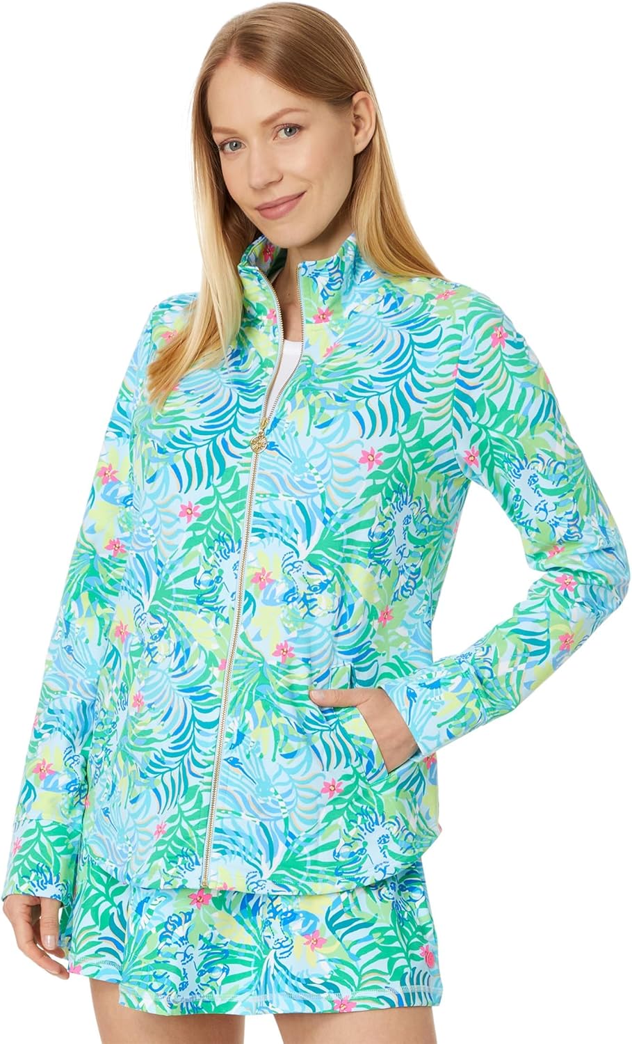 Lilly Pulitzer womens Leona Upf 50+ Zip-upSweatshirt