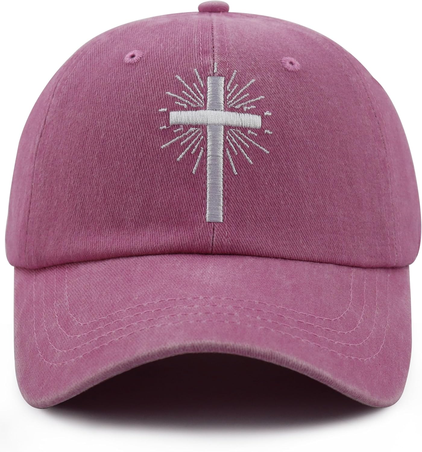Cross Hat for Men Women, Adjustable Cotton Embroidered Christian Baseball Cap