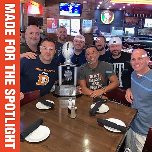 Miniatura 5 de TrophySmack Perpetual Fantasy Football Trophy - Ganador del premio del trofeo de campeonato personalizable  Grabado gratuito hasta 19 años ganadores