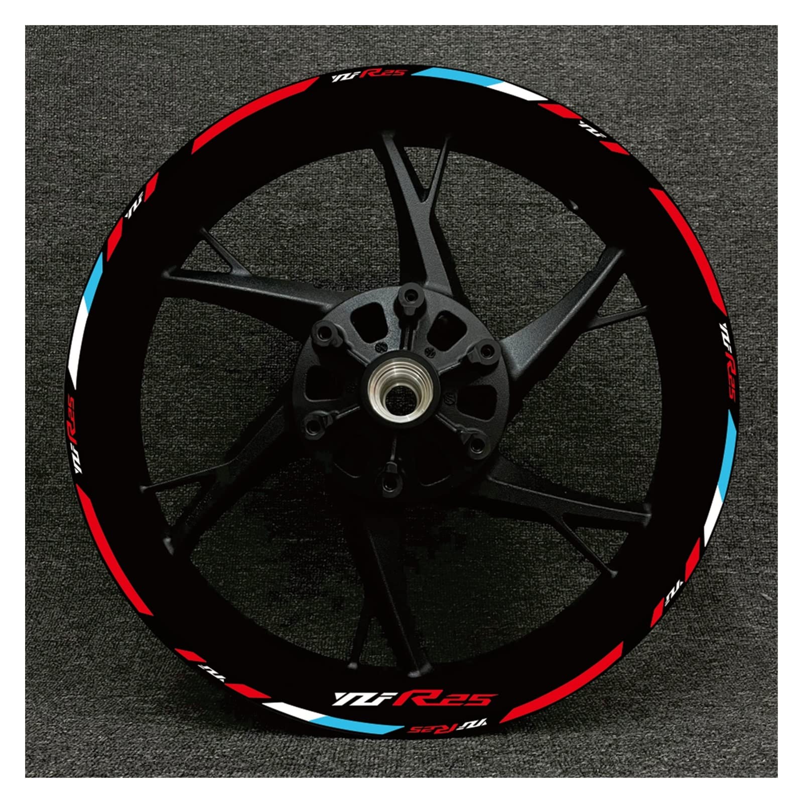 Autocollant pour jantes YZF R25 : kit complet de stickers de moyeu de roue de moto