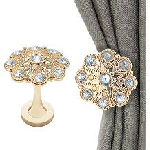 2Pcs Vintage Wall Hook Window Drapery Medallion Holdbacks, MfhdgXAvs Curtain Tiebacks, Wall Hook, Tassel Holder A
