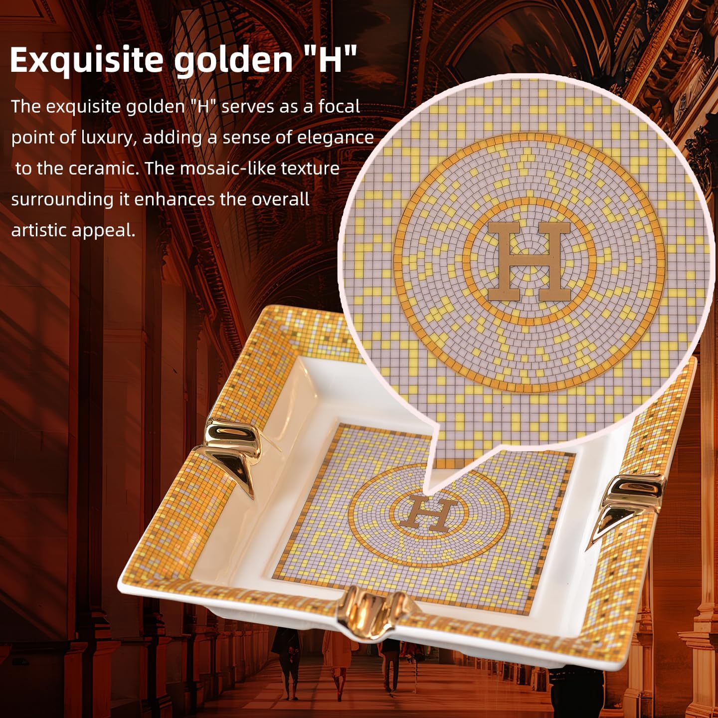 Cigar ashtrays are suitable for both indoor and outdoor use. Desktop smoke ashtrays are ideal for home, office and courtyard decoration, and also make great gifts.