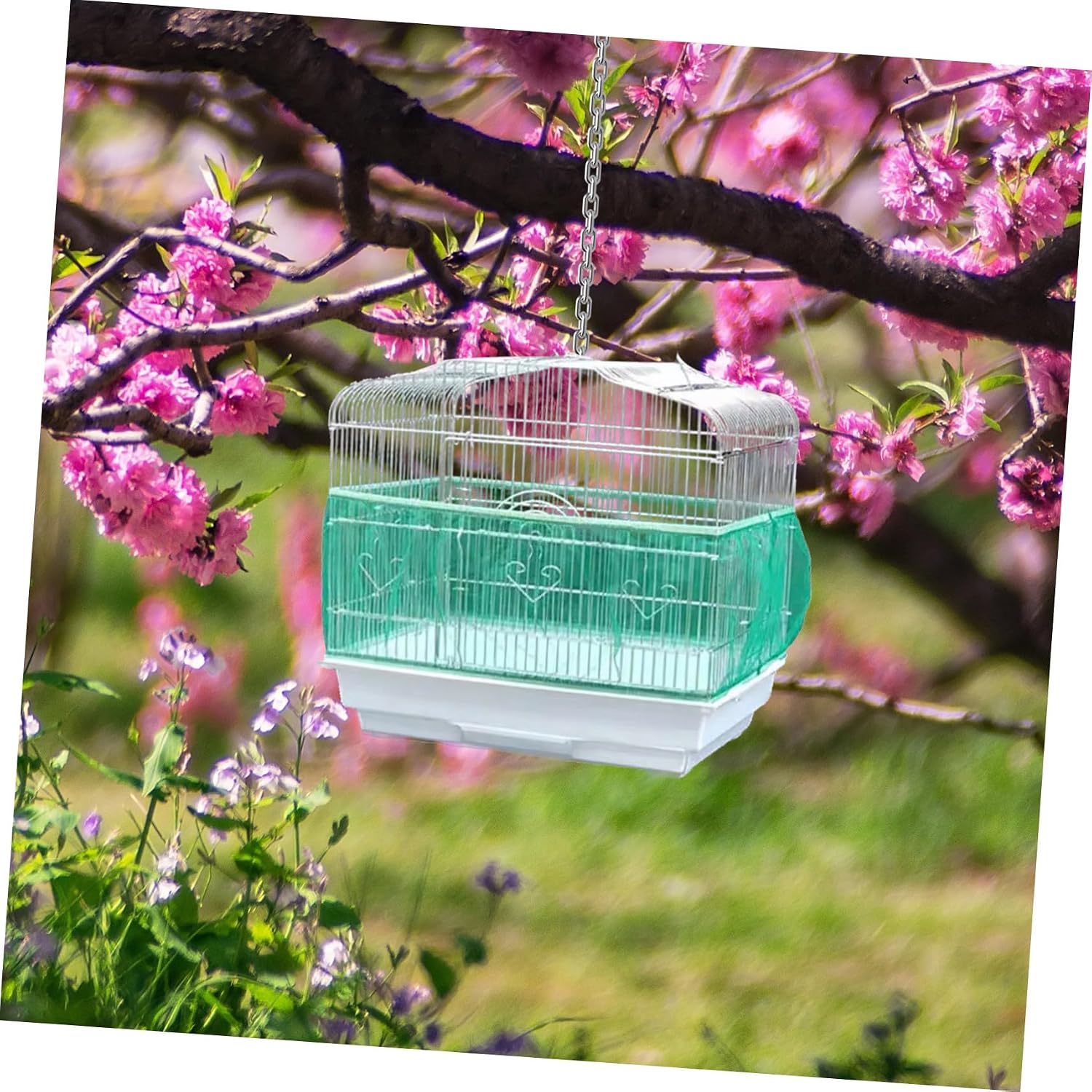 DOITOOL 2pcs Birdcage Cover Mesh Cover Cage Parrot Cage Net Easy Install Washable Birdcage Accessory Birdcage for Clean Environment
