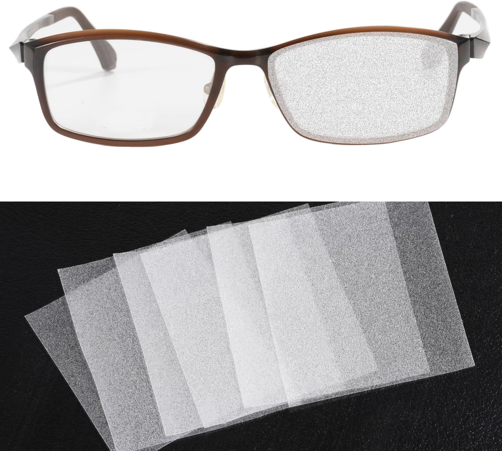 Translucent Eye Patch for Glasses for Vision Patching,6 Pack Translucent Eye Patch for Lazy Eye Amblyopia Strabismus and After Surgerysurgery