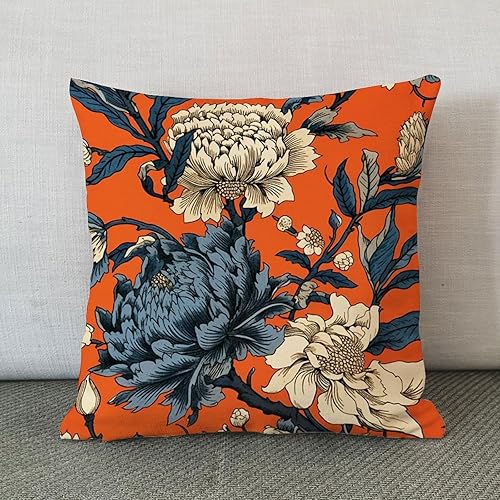 Vista 537 de ArogGeld Chinoiserie - Fundas de almohada escénicas asiáticas, estilo asiático, funda de almohada azul y verde Kelly, funda de cojín para decoración