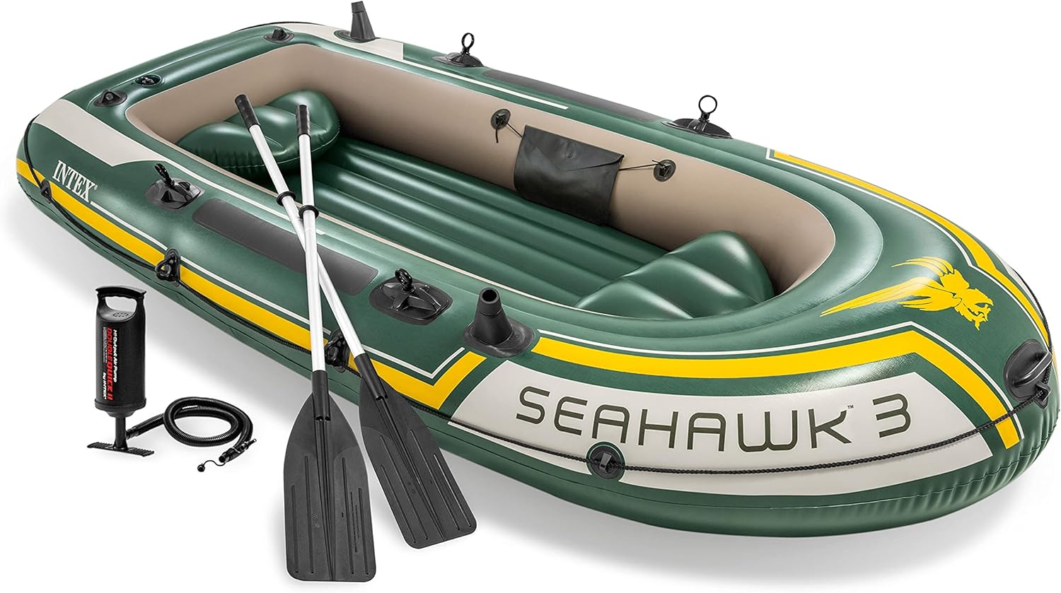 INTEX 68347EP Seahawk 2 Inflatable Boat Set Capacity