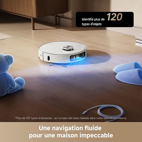 Dreame L40 Ultra AE Autonomous Robot Vacuum Cleaner and Mop, 19,000 Pa Powerful Suction, Dry/Wet Cleaning, All-In-1 Auto Drain Dock, 2 Brushes Included - 7