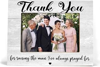 Mother of the Groom Gifts, Wedding Gifts Photo Frame, Thank You For Raising The Man I've Always Prayed For Dish, Mother of the Groom Gift From Bride, Photo Frame 8x10