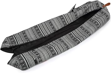 Yoga Mat Bag for Women & Men, Full-Zip Canvas Pilates Bag with Pockets