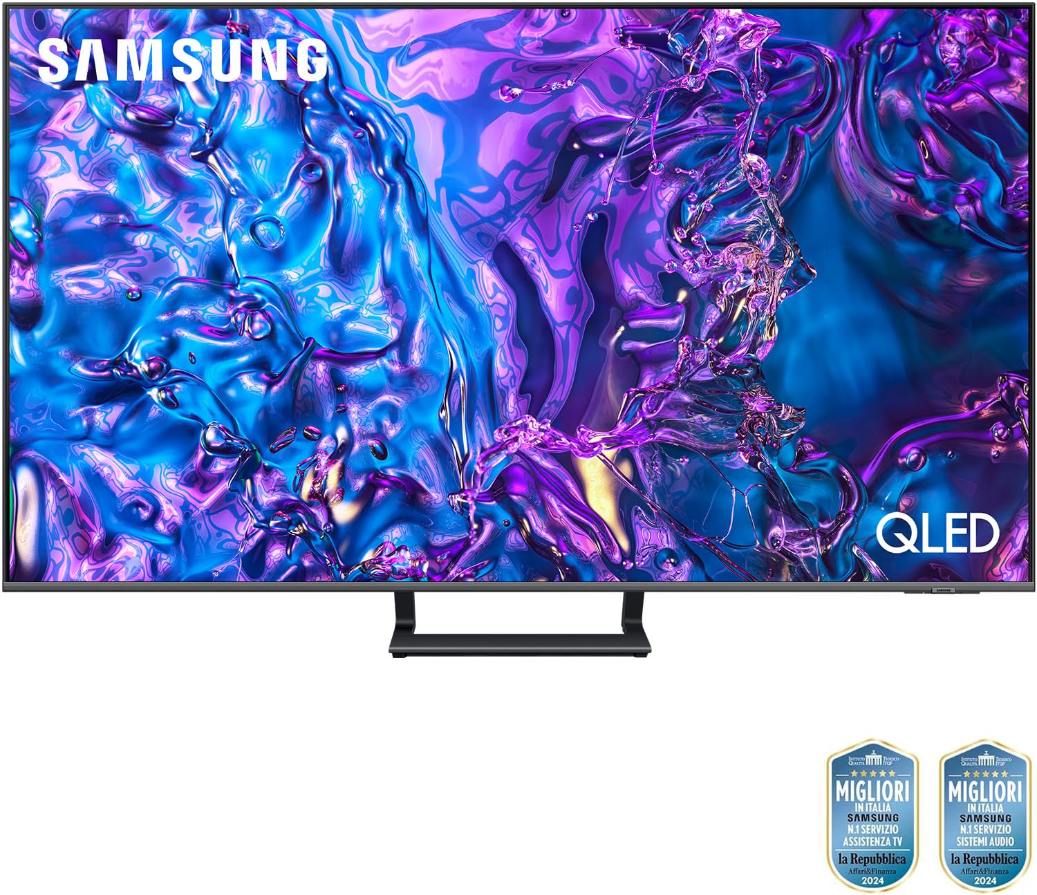Samsung TV QE65Q74DATXZT QLED 4K, Smart TV 65" Quantum processor 4K, AirSlim, DVBT-2, Q-Symphony & OTS Lite, Integrato con Alexa e Bixby, compatibile con Google Assistant, Titan Gray 2024