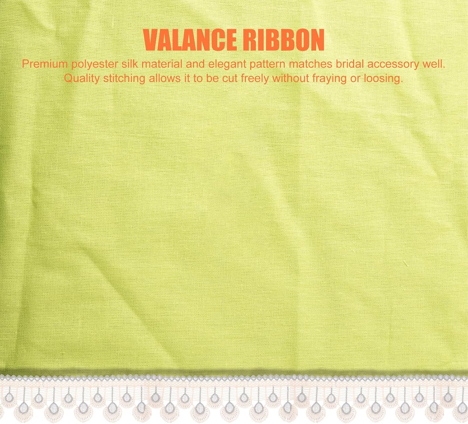 Valance Curtain Trim Ribbon Gray 10Cm Wide 15 Yards Polyester Silk DIY Sewing Tulle Embellishment for Home Decor and Window Drapes
