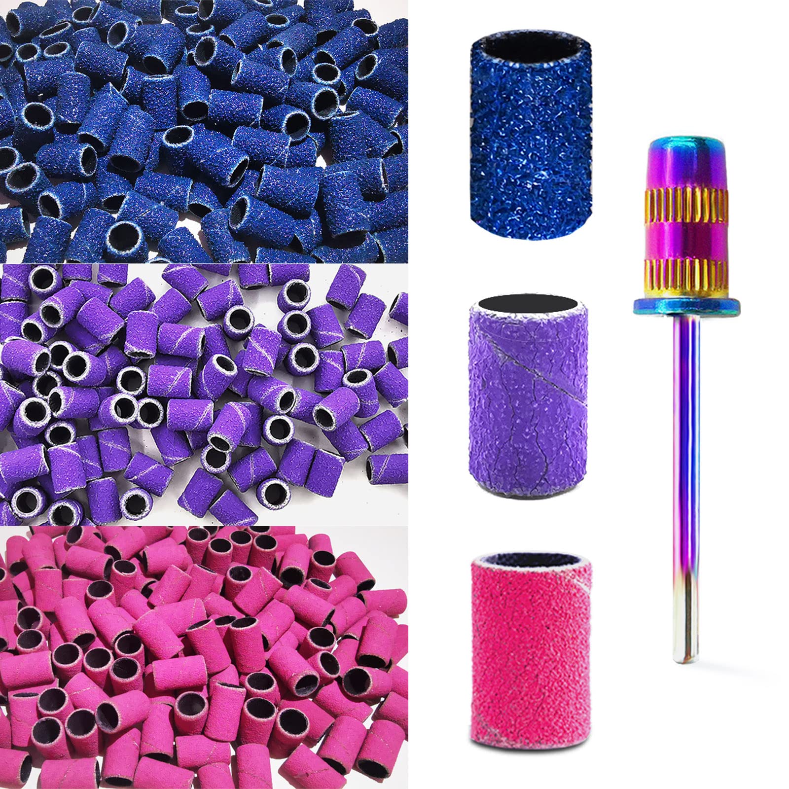 Sanding Bands for Nail Drill Nail Drill Bits 210pcs Sanding Bands Corfulra Coarse Fine 80 150 240 Grits