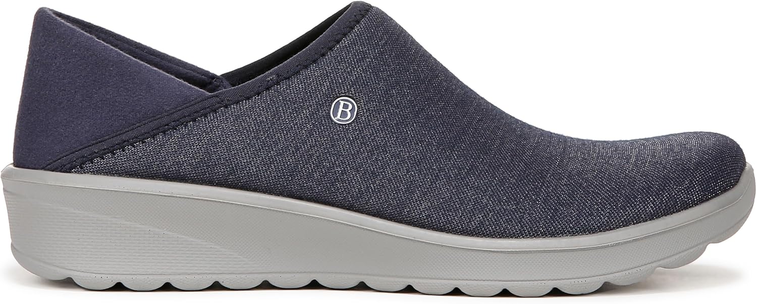 BZees Womens Getaway Slip-On Navy Shimmer Fabric 9.5 M - Image 6