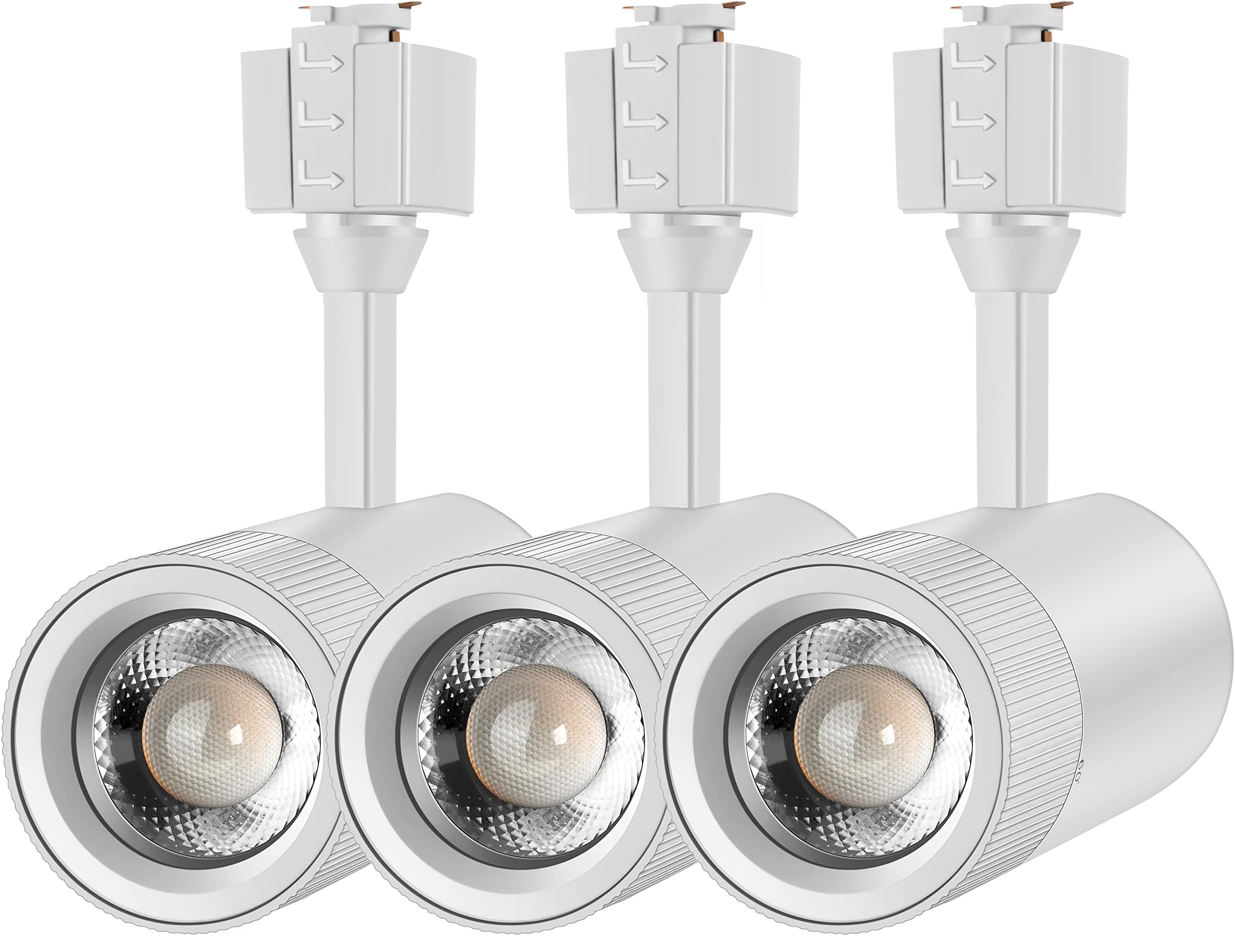 FLSNT 3 Pack 1200LM 100W Equivalent Dimmable LED Track Lighting Heads for Juno Track, Adjustable 15°/24°/38°/60° LED Spotlight, 15W, CRI90+, 3000K Soft White, White
