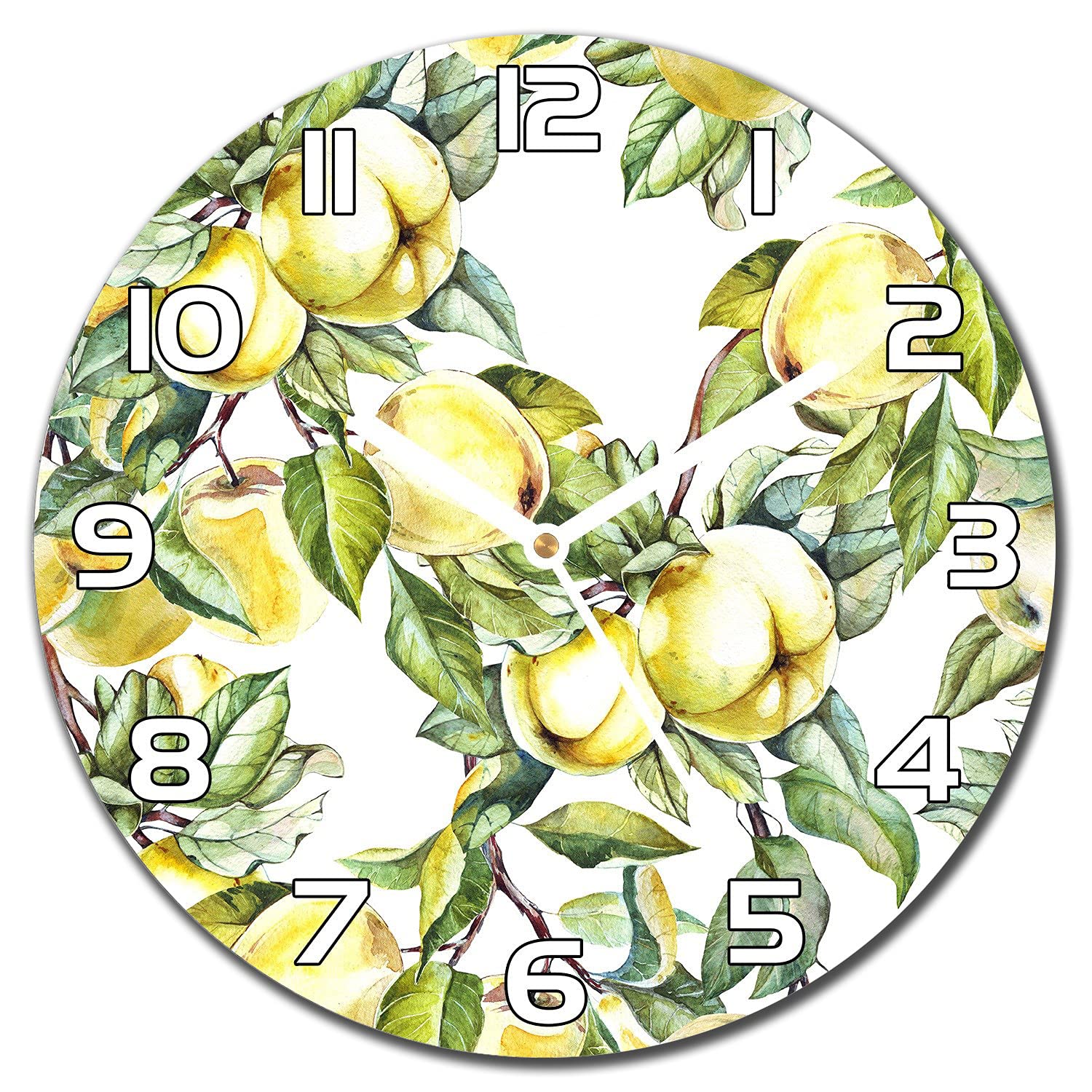 Horloge en Verre Murale 30 cm Horloge de Cuisine Moderne Verre