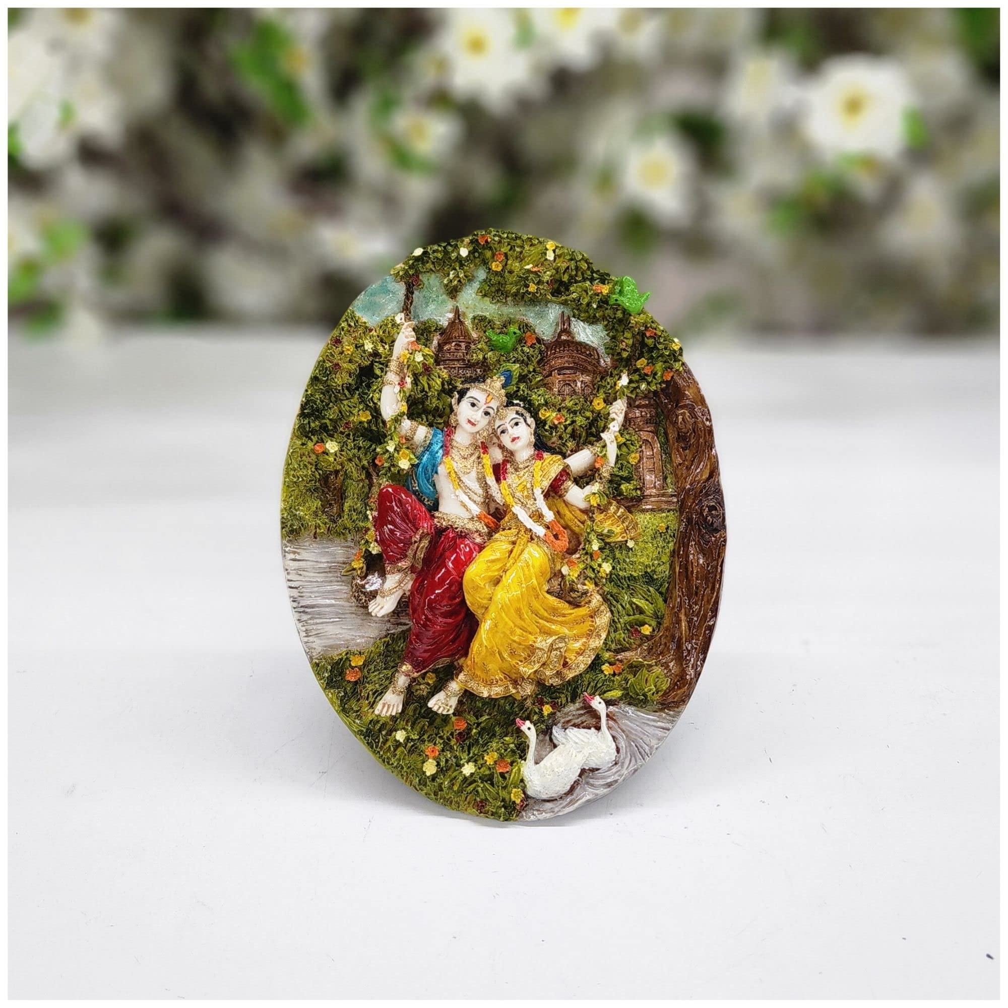 Buy AtoZ India Cart Radha Krishna Wall Hanging Plate Hindu God Goddess