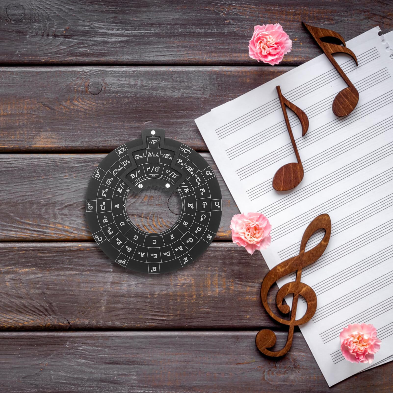 Alasum Melody Tool Round Melody Chord Wheel Circle of Fifths Wheel Musical Instruments Educational Tool for Songwriter Musicians Notes Chords Key Signature, 00710Q12XH