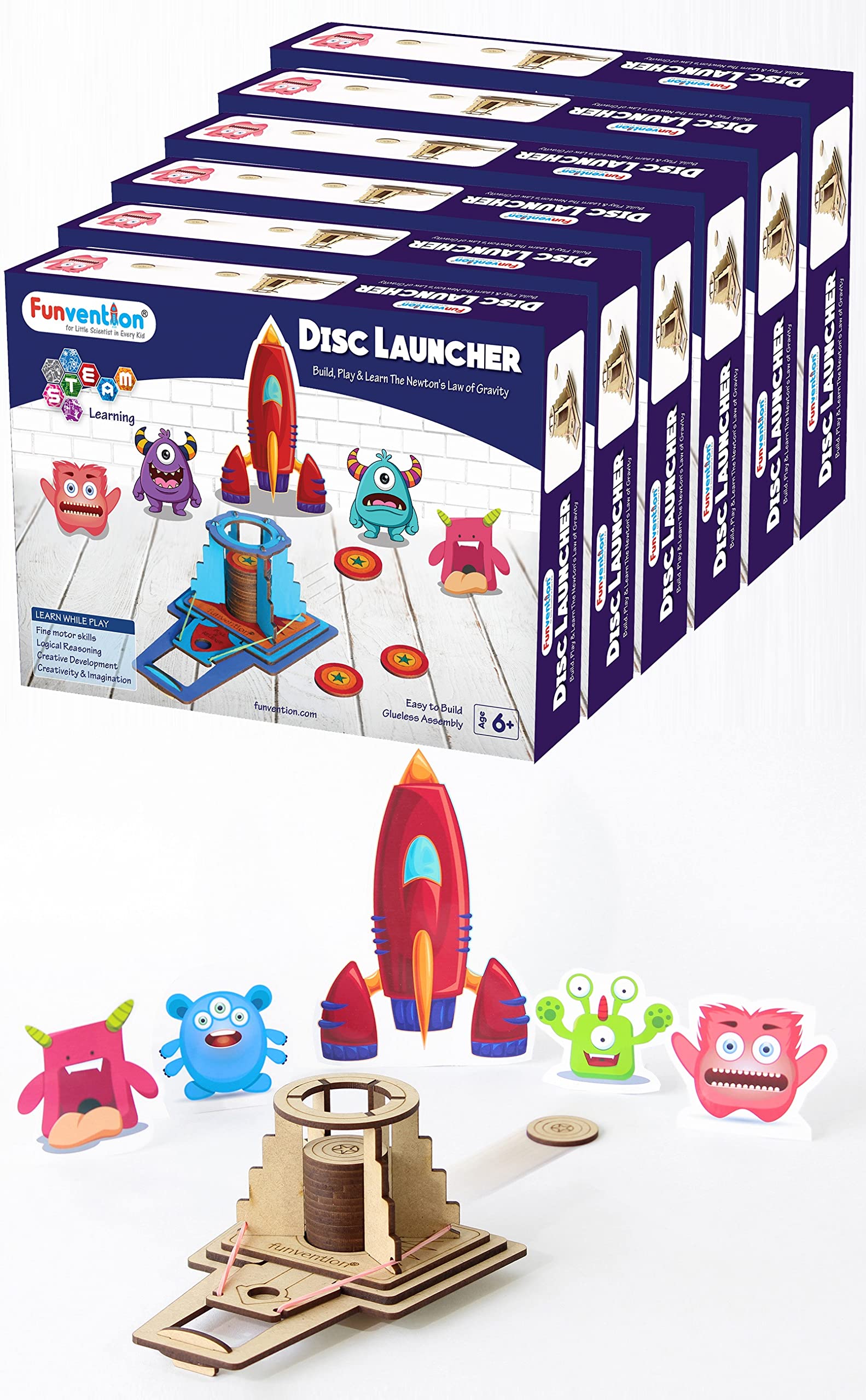 for Little Scientist in Every Kid Disc Launcher - Pack of 6,multicolor