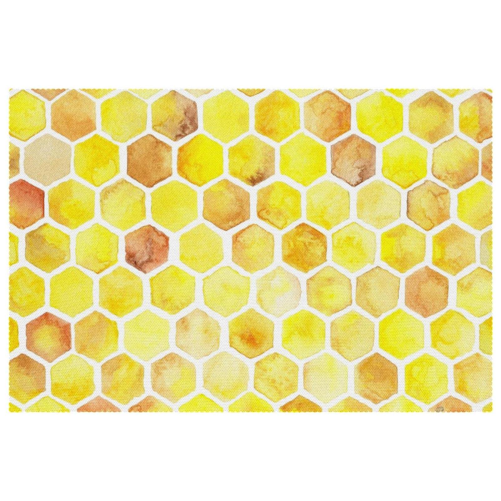Sets de table en tissu Oxford thermorésistants faciles à nettoyer et lavables avec motif nid d'abeille