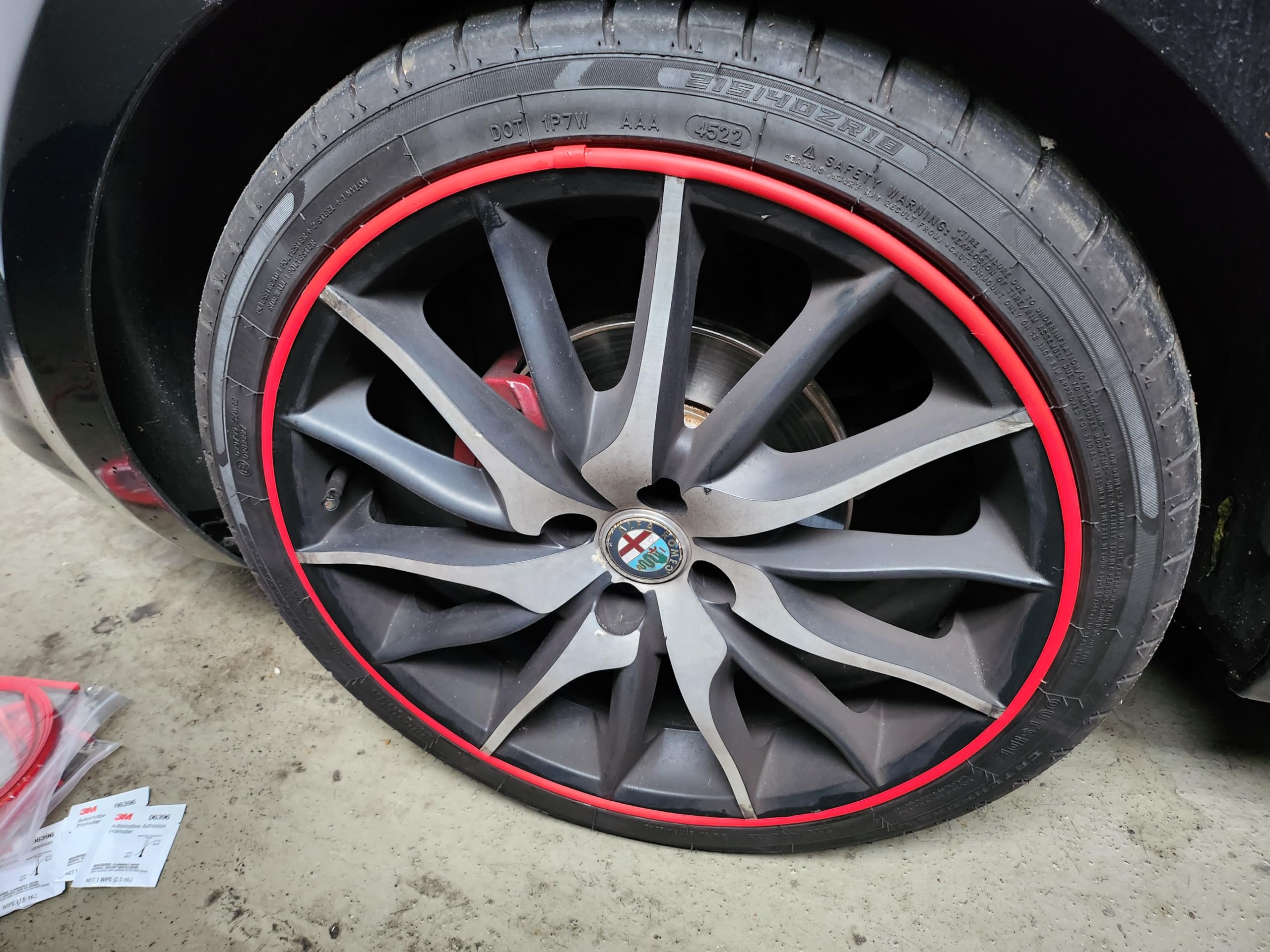 universal Felgenschutz & Styling Neu 2018 Alu Felgen Schutzring Felgenringe Felgenstyling 13 bis 22 Zoll Rim Protector Guard Ringz Felgenrandaufkleber Felgenhornschutz (Rot)