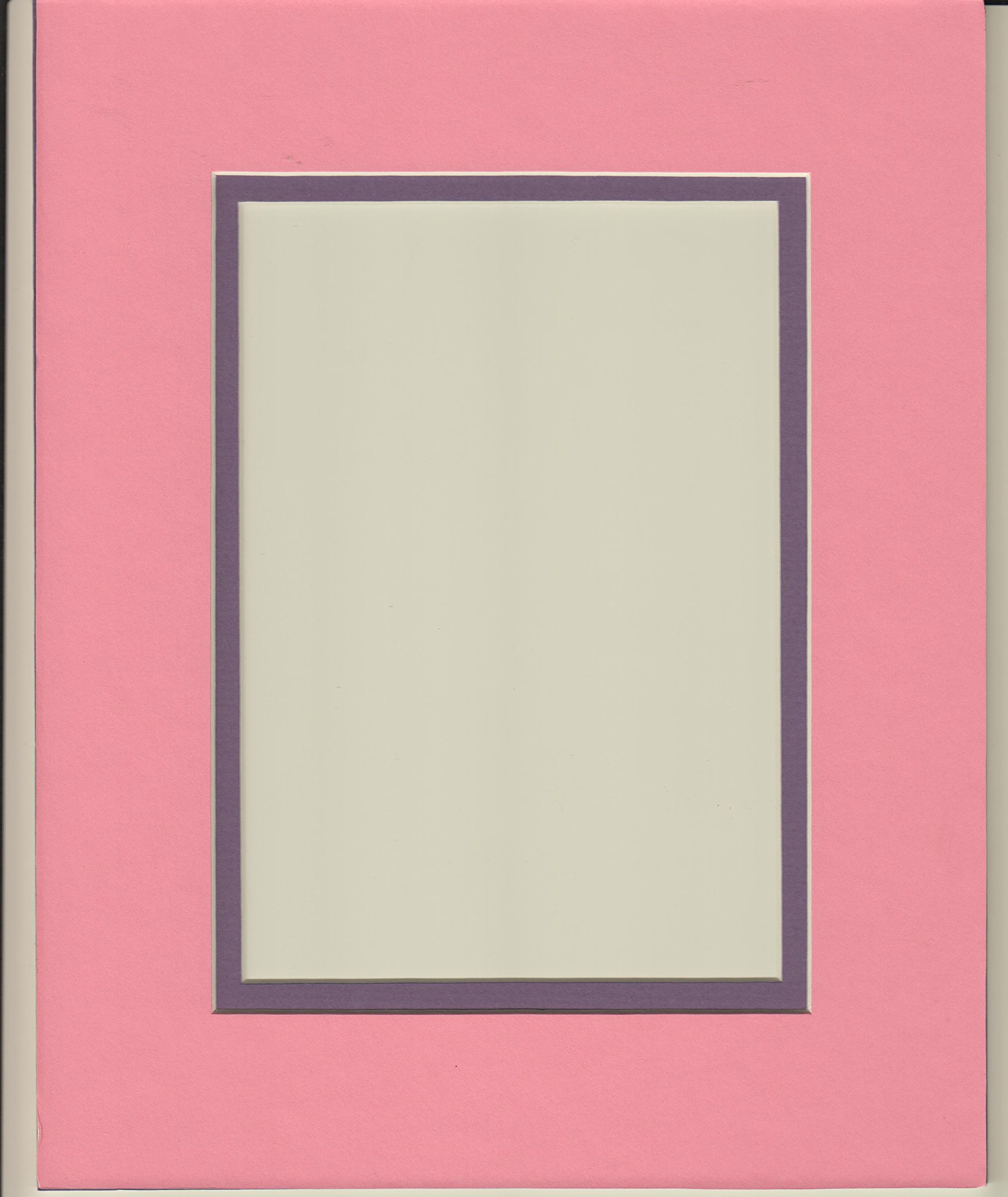 16x20 Bubble Gum Pink & Purple Double Picture Mat, Bevel Cut for 11x14 Picture or Photo-image-17
