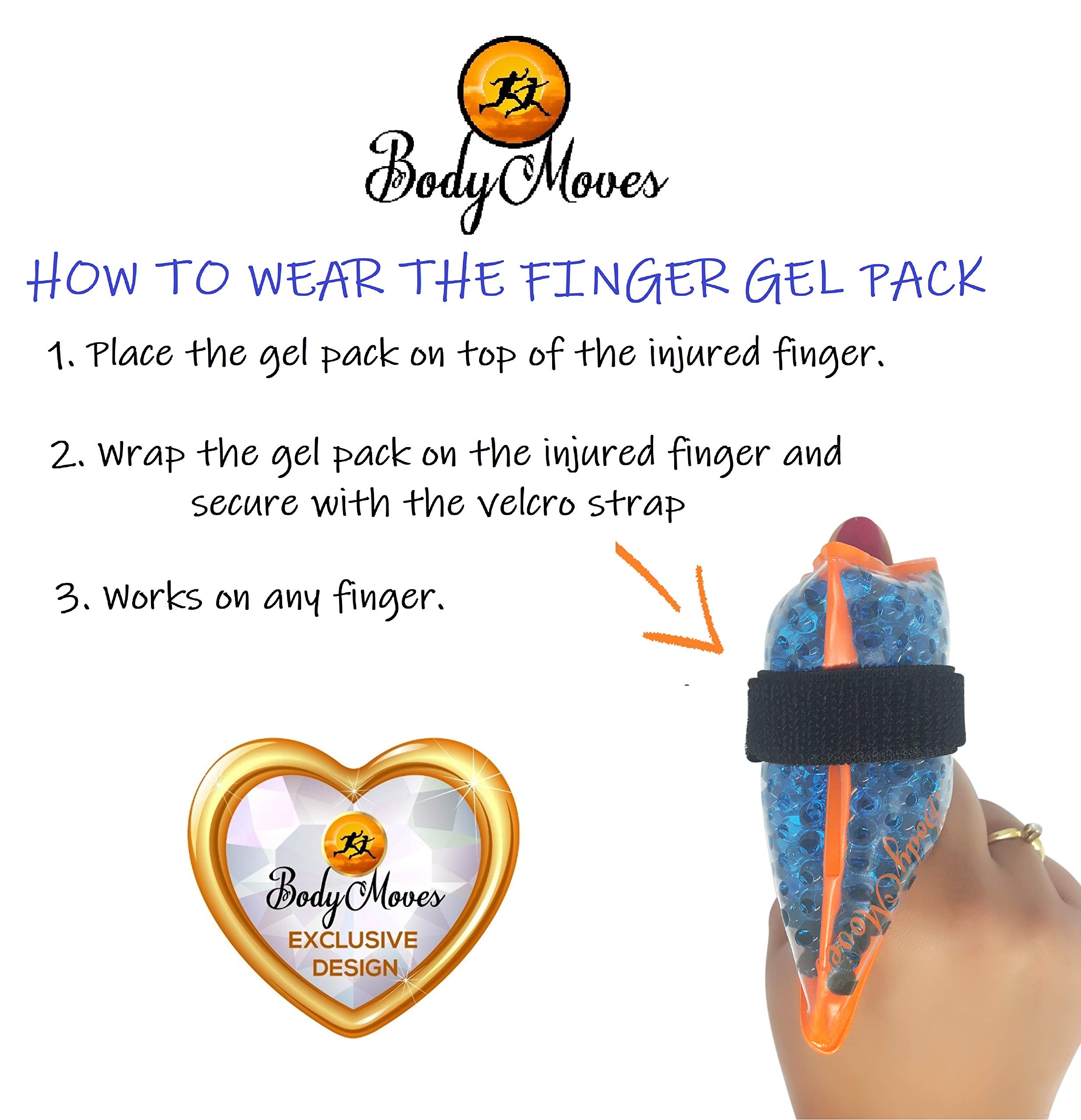 BodyMoves Férula para pulgar más paquete de gel frío y caliente para dedos: tenosinovitis, tendinitis, especia del pulgar gatillo, túnel carpiano, muñeca ajustable CMC y mano izquierda derecha