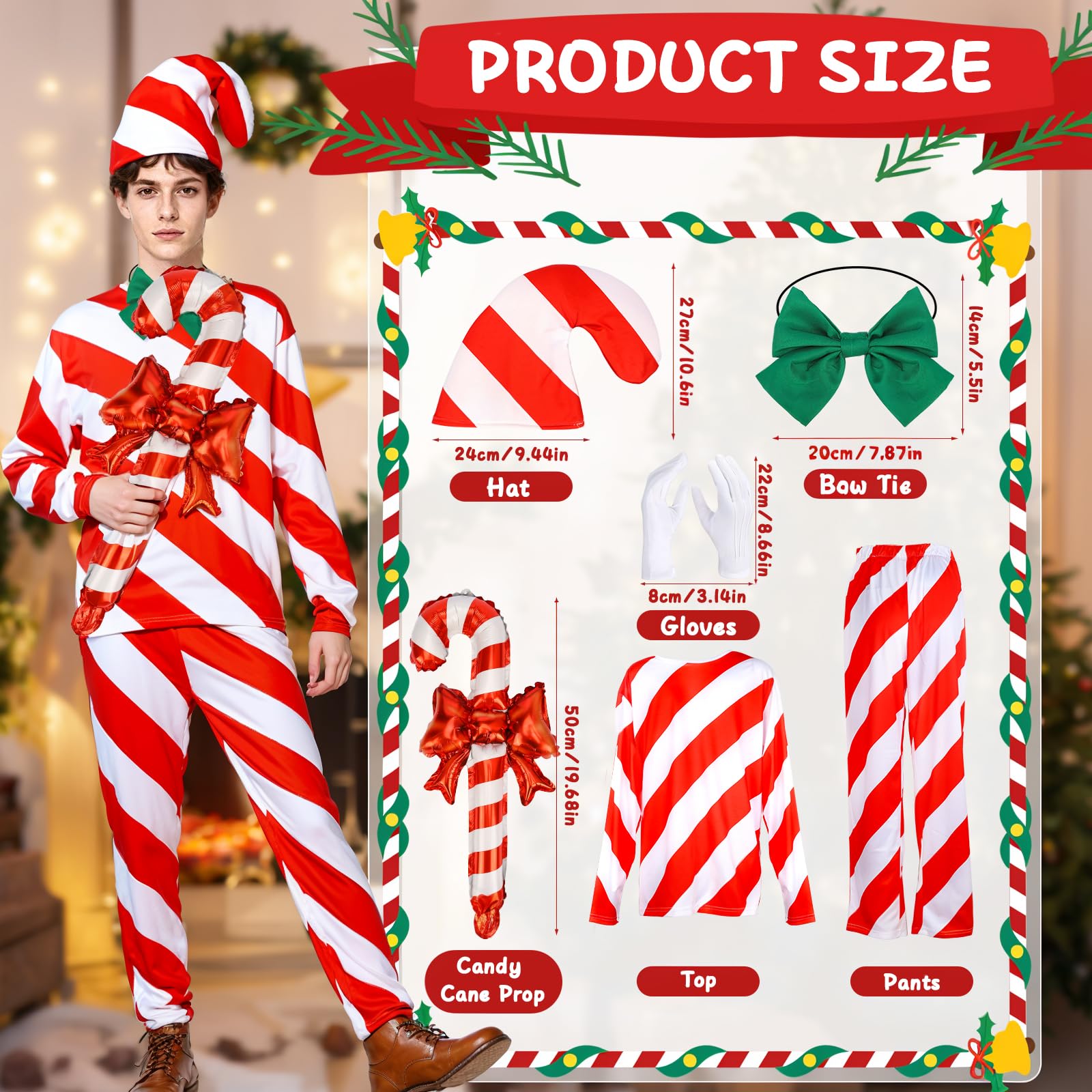 UxClishe Candy Cane Costume Adult - Image 2