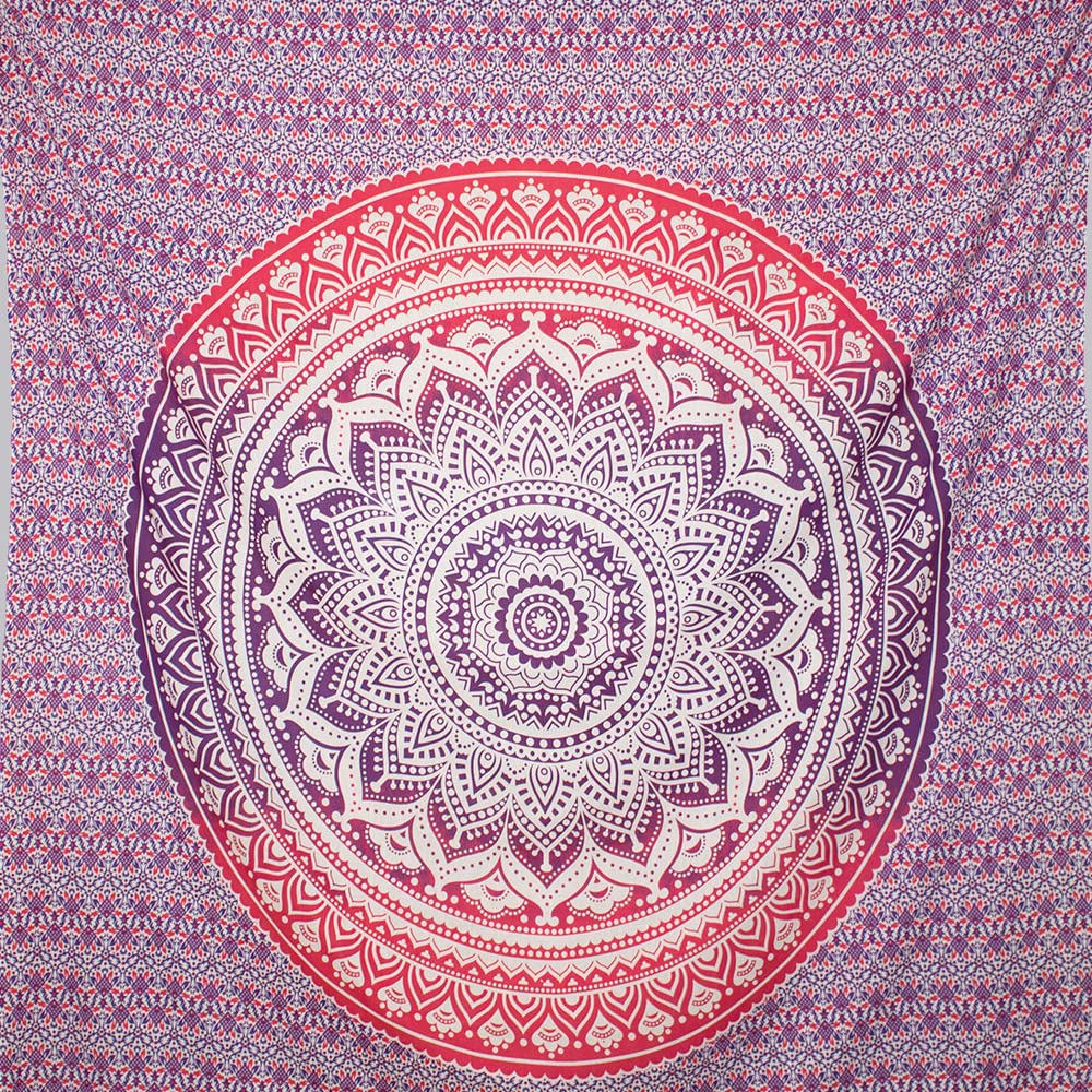 Mandala pared grande Tapiz pared, toalla playa, pareo playa, aesthetic, manta picnic, decoración hogar, 220X200 (Lila)