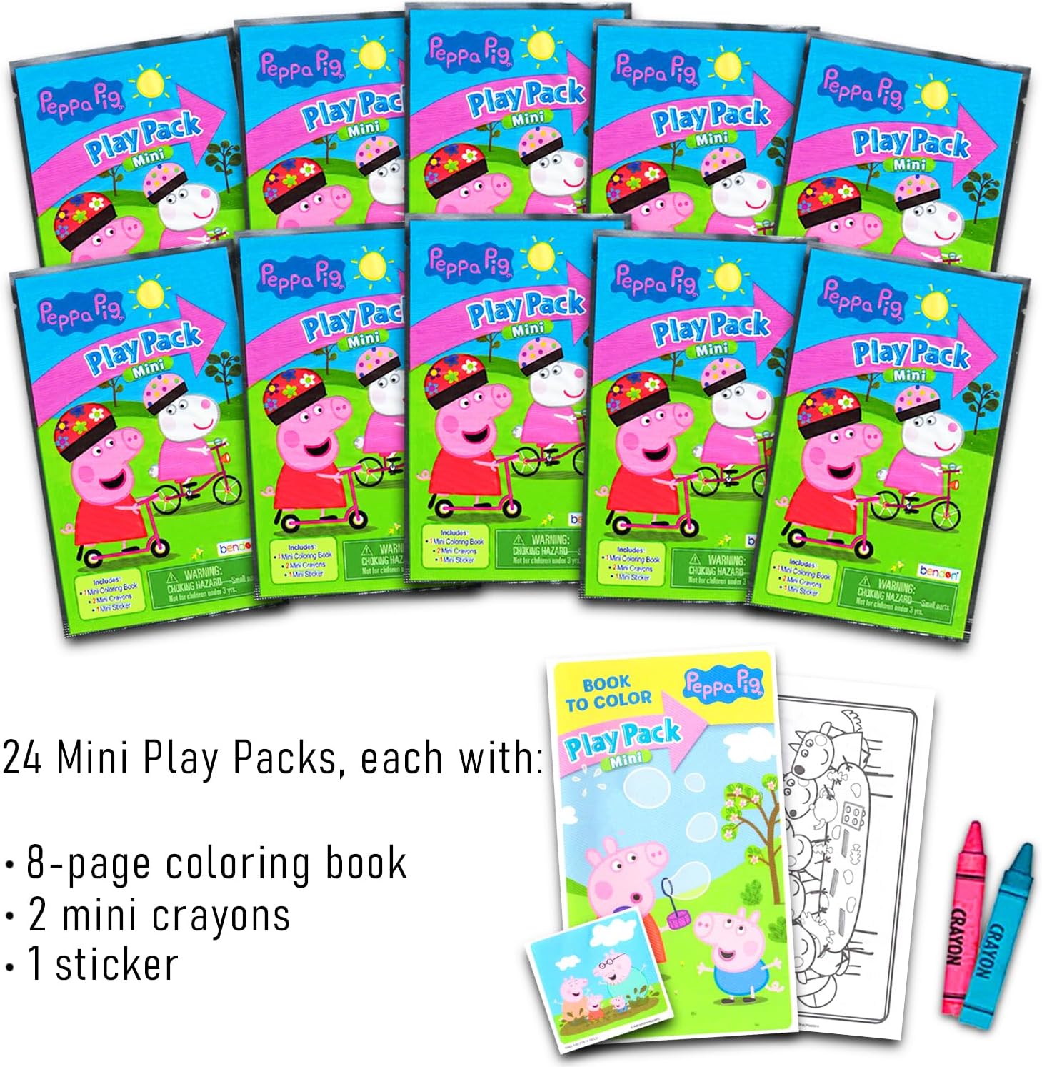 Peppa Pig Party Favors for Kids Bundle - 24 Mini Activity Packs image 2