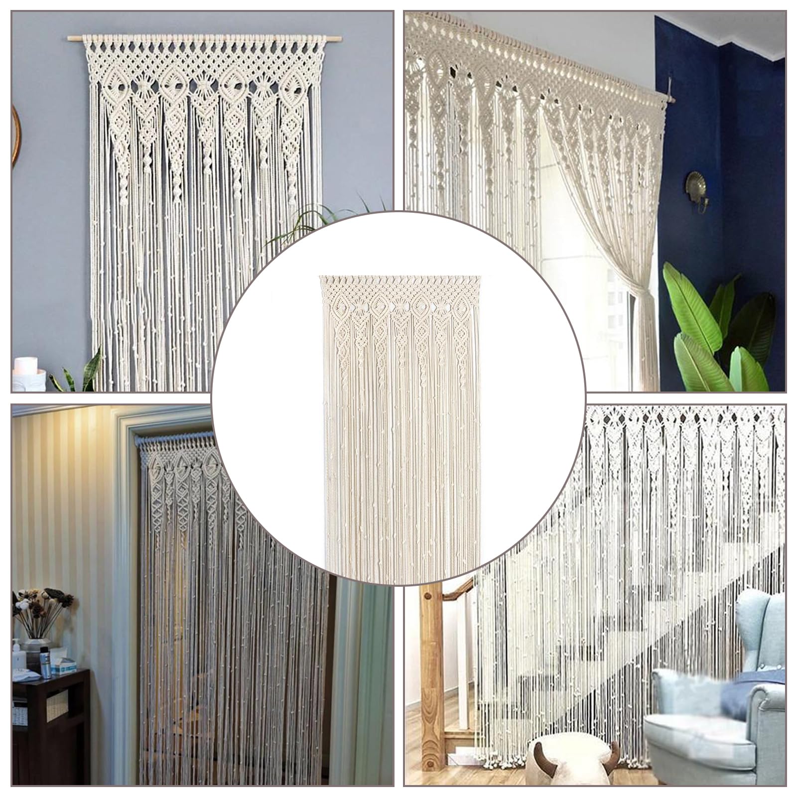 Tenda In Macramè, Sospensione A Parete In Macramè 100x200 Cm Tenda Boho Fatta A Mano Appesa A Parete Boho Macramè Tenda Per Porta Tende Boho Tenda Boho Per La Decorazione Della Parete Di Casa