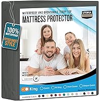 Utopia Bedding Coprimaterasso impermeabile king size in spugna di alta qualità