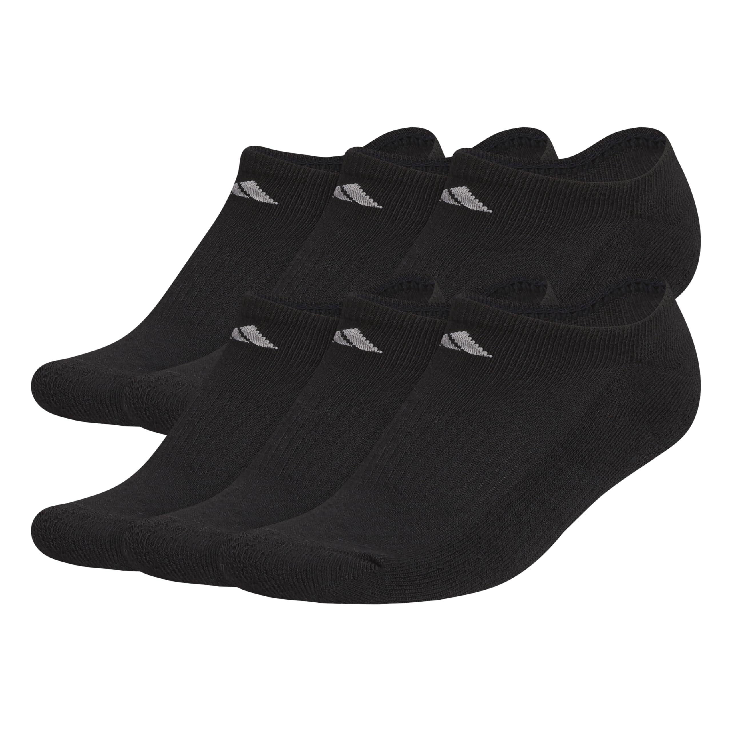 adidas Women's Athletic Cushioned 6-Pack No Show, Socks - No Show Socks for Secure Fit, Cushioned Comfort, Low Profile