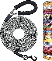 Vista 34 de MayPaw Correa de perro de cuerda resistente, correa de nailon para mascotas de 6/8/10 pies, mango acolchado suave, correas gruesas para perros Negro