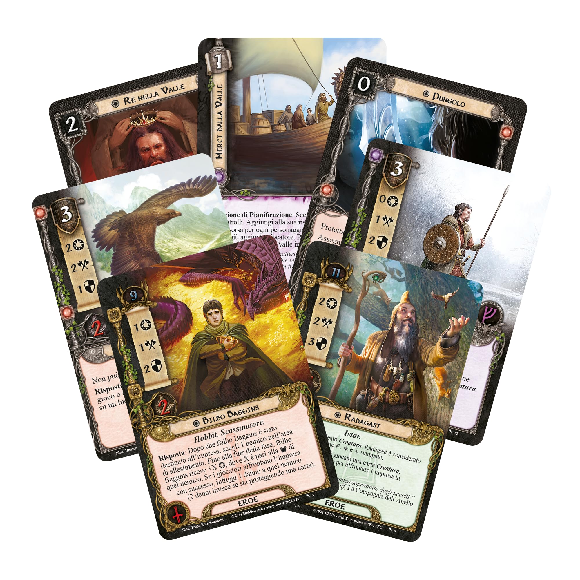 Asmodee - Il Signore degli Anelli, Il Gioco di Carte: Ered Mithrin, Espansione Eroi, Espansione per Gioco di Carte, Edizione in Italiano