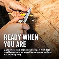 Vista 5 de LEATHERMAN, Wave+, Multiherramienta versátil de tamaño completo 18-en-1 para bricolaje, hogar, jardín, al aire libre o transporte diario (EDC)