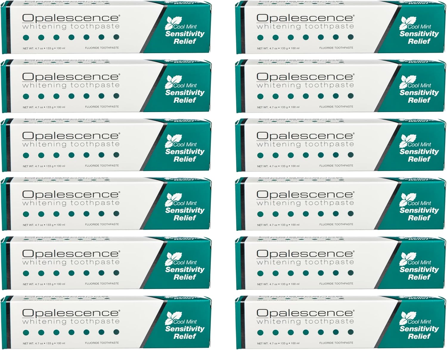 Opalescence Whitening Toothpaste for Sensitive Teeth (12 Pack) - Oral Care, Mint Flavor, Gluten Free - 5167-12 Mint Original 4.7 Ounce (Pack of 12) - Image 1 of 9