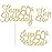 Gyufise 1 Pack Gold Happy 50th Birthday Cake Topper Glitter Happy 50 Cupcake Topper Cheers to 50 Fabulous Cake Decoration for 50th Birthday Party Decoration Supplies
