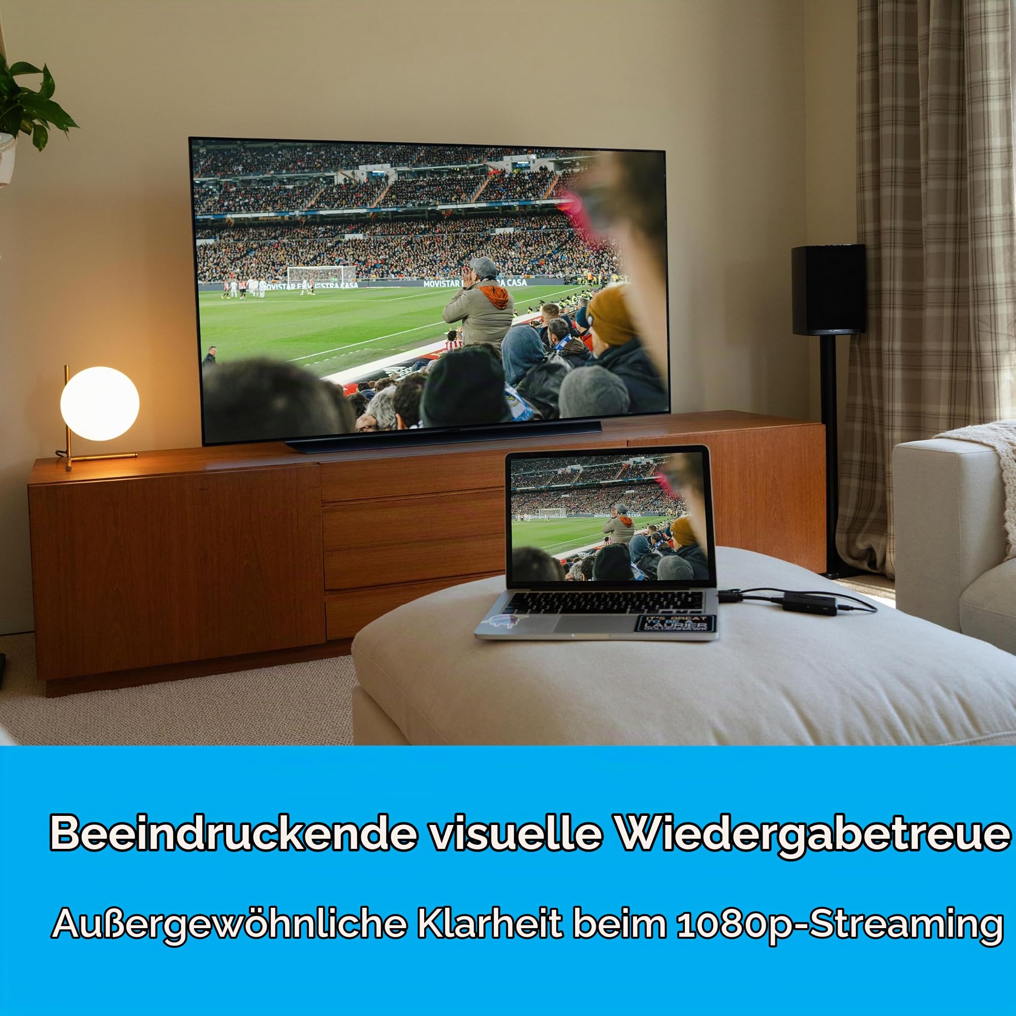 Nyrius Orion Prime Kabelloser HDMI-zu-HDMI Video-Sender & -Empfänger, Plug-&-Play-Extender, streamt Full HD 1080p bis zu 45 m von PC, Laptop, Kabel-/Satelliten-Receiver auf TV oder Projektor (TDD20)