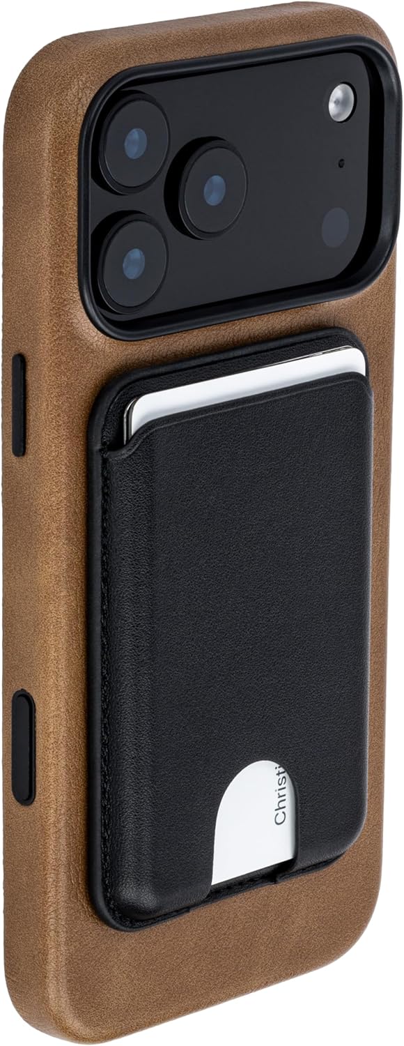 Dockem Faux Leather Case for iPhone 17 Pro Max Compatible with MagSafe, with Capacitive Camera Control Button (MSVL, Light Brown) - Image 7