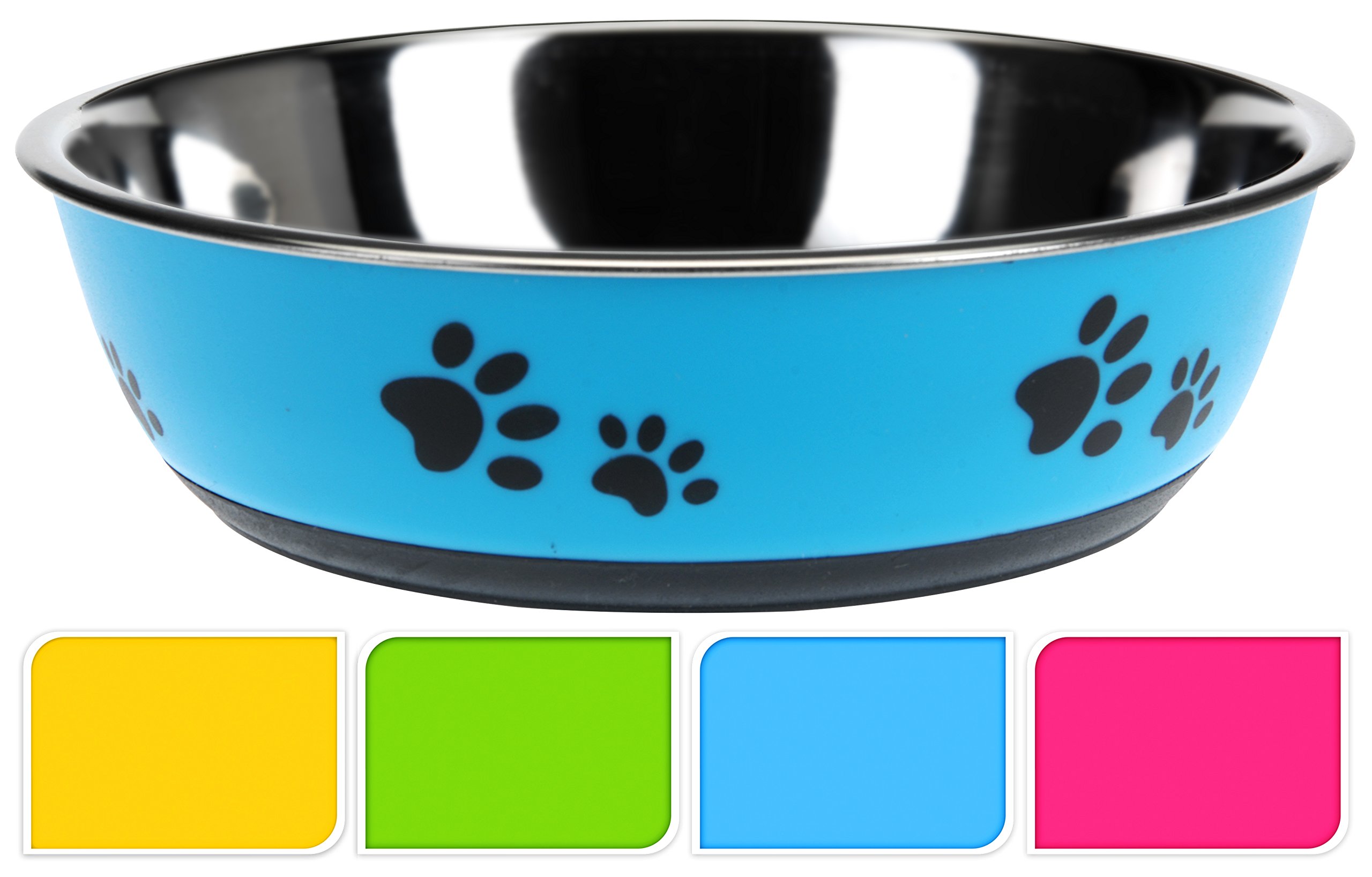 Hunde-Napf Aus Melamin – 2-in-1 Mit Edelstahleinsatz, Rutschfester Gummibasis & Abnehmbar (weiß, 22 Cm, Spülmaschinengeeignet)