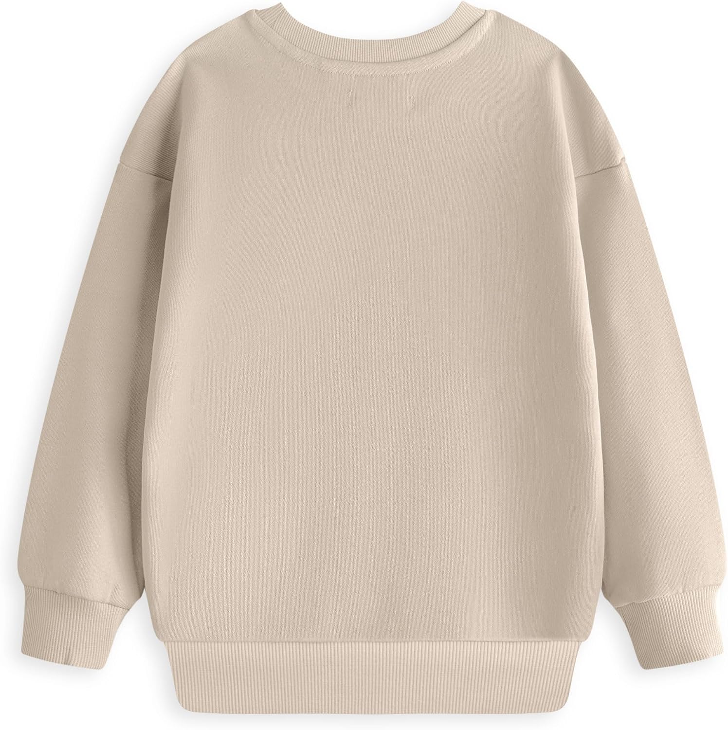 Pusheen Girls Beige Sweatshirt | Long Sleeve Crew Neck with 'WEEKEND PLANS' Print | Cartoon Character Jumper for Leisure