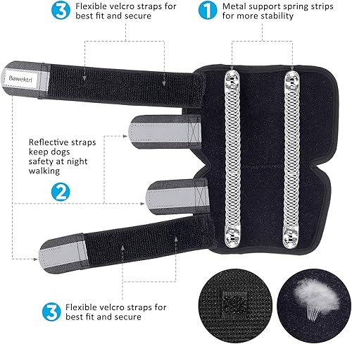 Miniatura 5 de Soportes para patas de perro para patas traseras, soporte de ACL para patas traseras de perros grandes, soporte de compresión articular para piernas