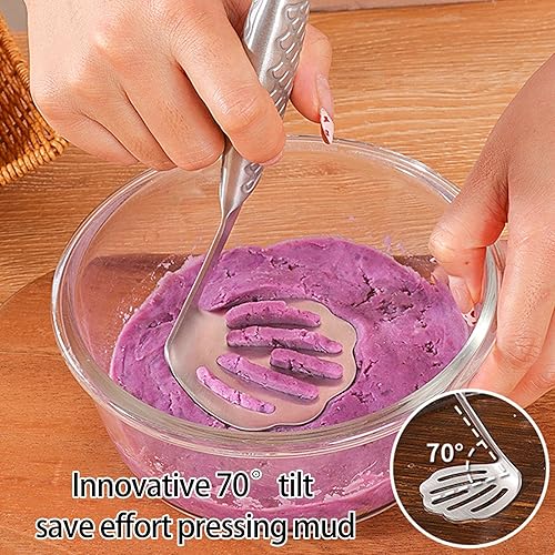 Miniatura 5 de Vegetable Masher With Comfort Handle Professional Grades 304 Stainless Steel Potato Press Practical Kitchen Utensils Baby Food Maker Stainless Steel