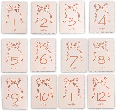 ZAIBIANHAO Baby Boy/Girl Monthly Milestone Cards