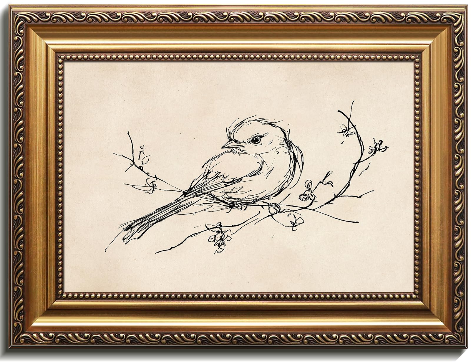 uniro Vintage Gold Framed Wall Art