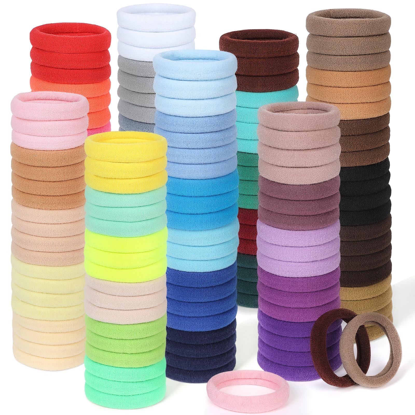 150 PCS Elastic Hair Ties, Seamless Hair Band No Crease, No Damage